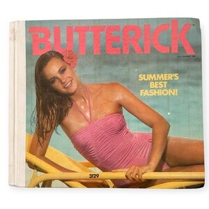 1980 July August Butterick Catalog Large Store Counter Sewing Pattern Book